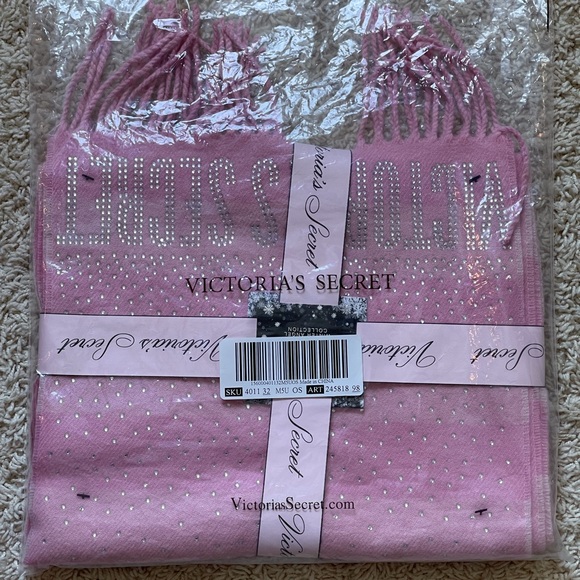 Pink on Pink Striped Victoria Secret Scarf - Picture 2 of 4